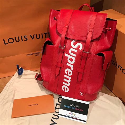 supreme x louis vuitton backpack retail price|lv christopher backpack price.